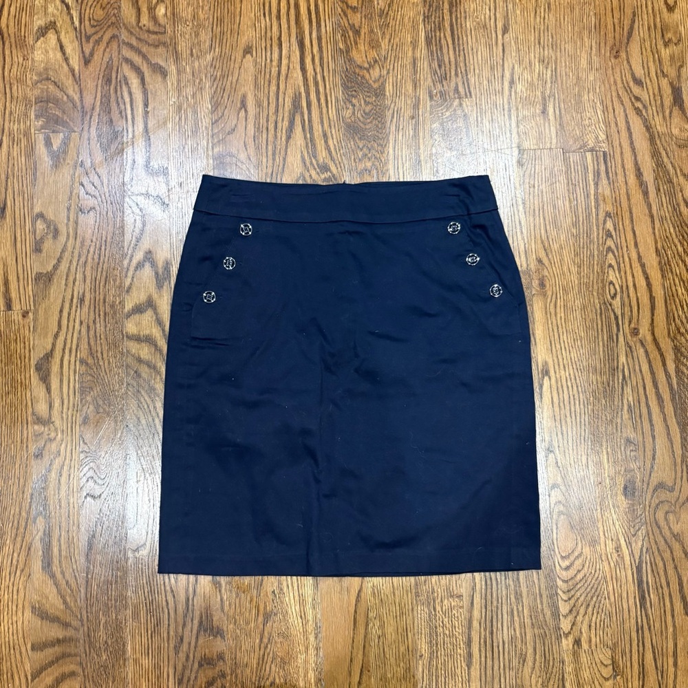 Sandro Paris Pencil Skirt Navy Blue Size 4